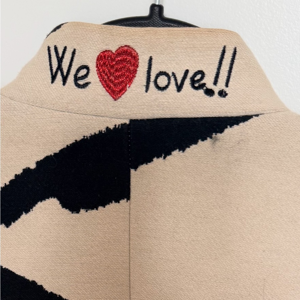Beige and Black Zip-Up Desigual coat EU 42/US S-M - Picture 4 of 10